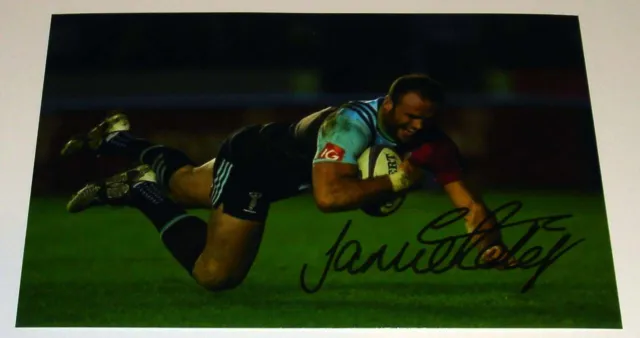 Jamie Roberts Harlequins Rugby Personally Hand Signed Autograph Photo