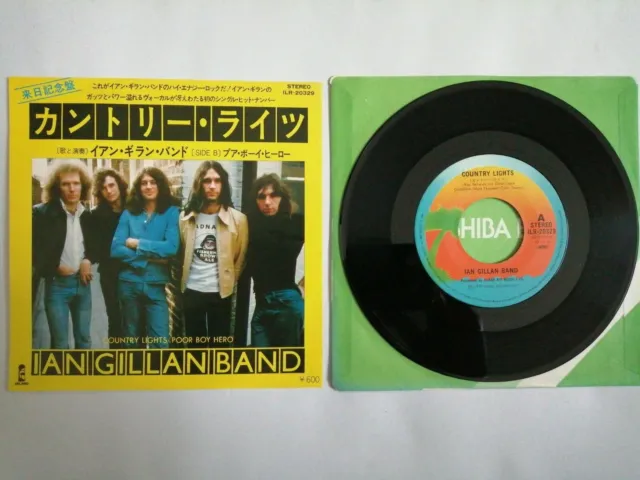 Ian Gillan Band / Deep Purple - Country Lights - Japanese 7" Vinyl- Rare Picture