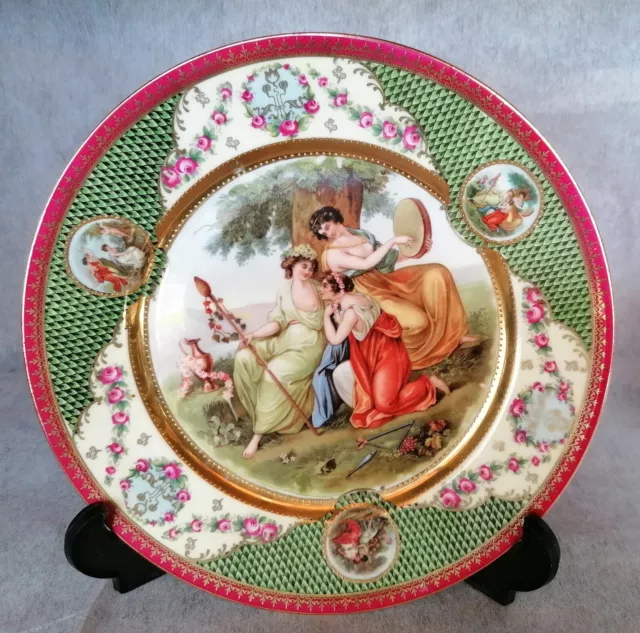 Ancienne Assiette En Porcelaine De Saxe Signee Prov Saxe Es Erdamn Schlegelmilch