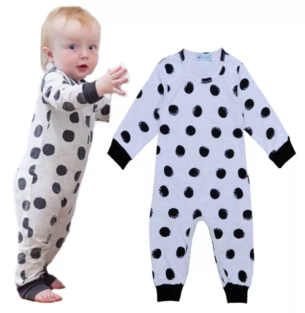 Newborn Infant Baby Boy Girl Kids Cotton Romper Jumpsuit Bodysuit Clothes Outfit