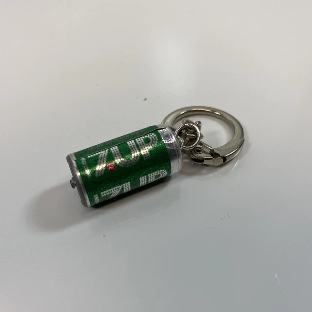 Vintage 7UP USA Key Chain Mini Can Miniature Can Keychain NOS