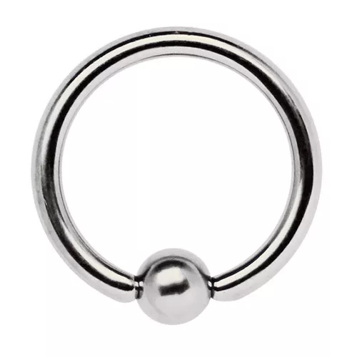Titan Nipple Intimate Ear Piercing Jewelry Bcr Ring IN 2,0mm Thick W Clamp Ball
