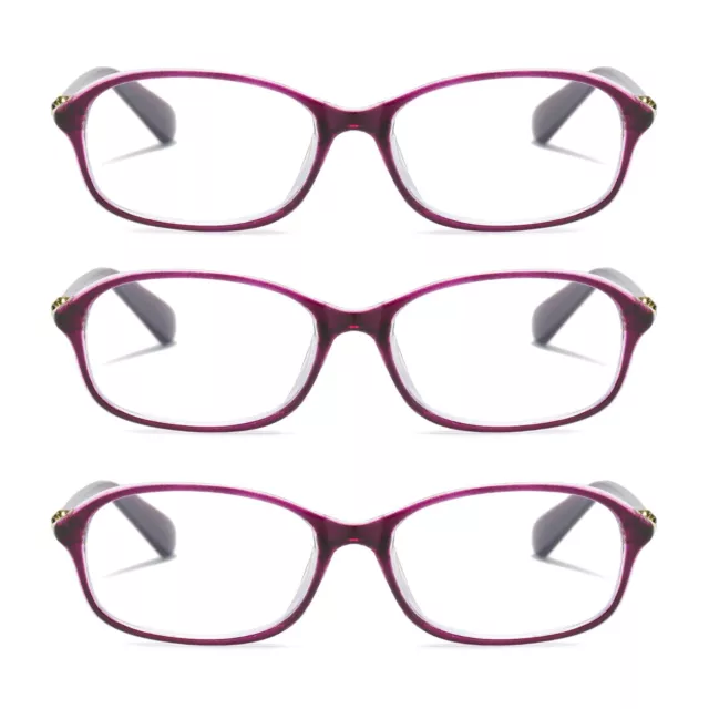 3 PK Womens Ladies Anti Blue Light Blocking Reading Glasses Readers for Computer