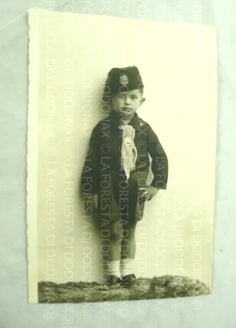 Vecchia Foto Fotografia Ventennio Figlio Della Lupa Balilla Bambino Divisa 1936