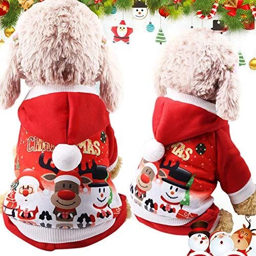 Idepet Sweat à Capuche Chien Chat Manteau d'automne d'hiver Chaud pour Animau...