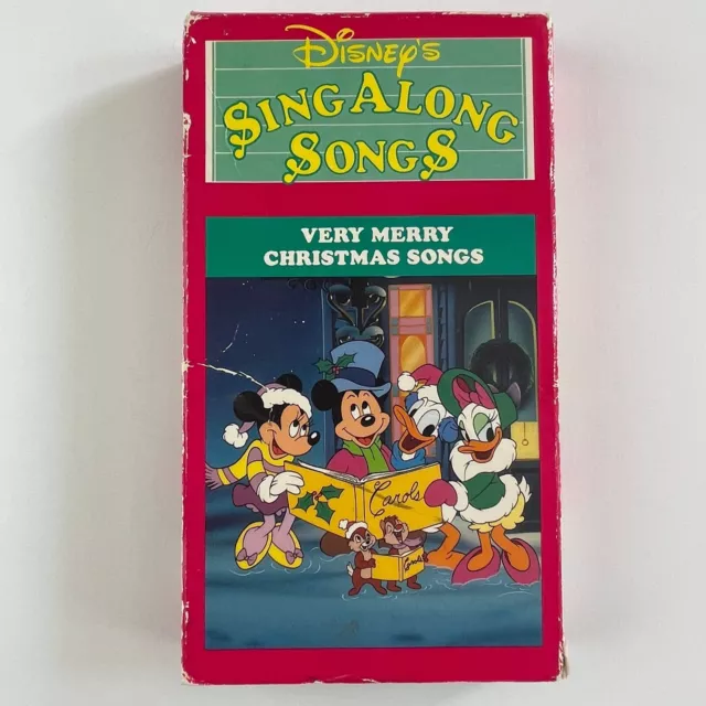 DISNEY’S SING ALONG Songs Very Merry Christmas Songs (VHS, 1988) Walt