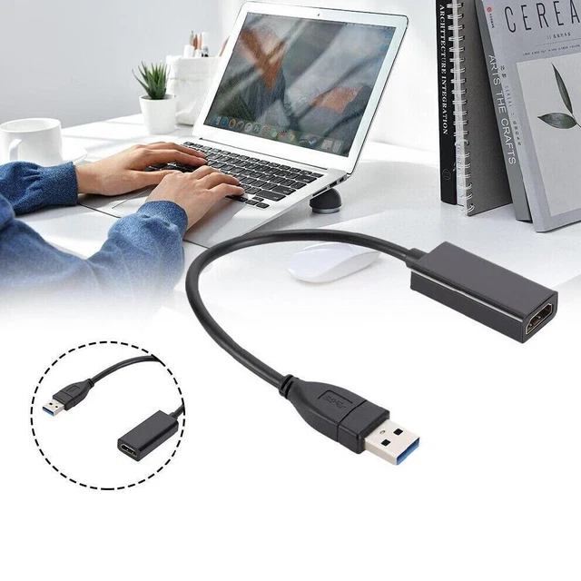 USB 3.0 To HDMI Audio Video Adaptor Converter Cable For PC Laptop 1080P HDTV ~k