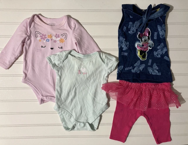0-3 Months Baby Girl Clothes Bundle Dress Bodysuits Pants With Skirt Fall Winter