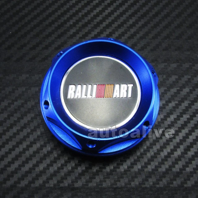 JDM BLUE STYLE Billet Ralliart Engine Oil Filler Cap Cover for