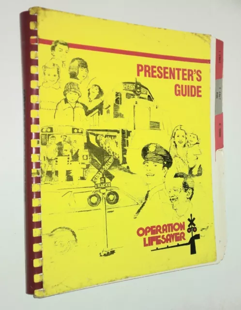 1985 Union Pacific Railroad PRESENTER'S GUIDE Operation Lifesaver safety book
