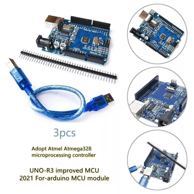 Für UNO R3 ATmega328 Arduino kompatibles Mikrocontroller Board + USB Kabel NEU