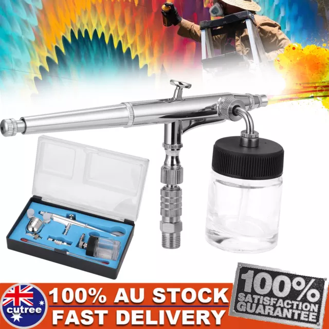 Dual Action Gravity Feed 7cc/22cc Airbrush Kit 0.2/0.3/0.5mm Air Brush Spray Gun