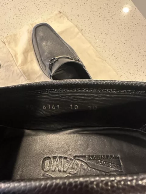 FERRAGAMO MENS SHOES 10 Leather Slip On $130.00 - PicClick