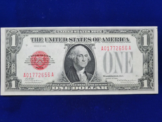 🌟 1928 $1 Legal Tender Red Seal Certificate Note Fr. 1500 UNC