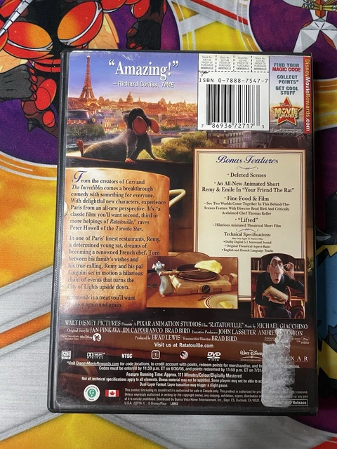 DISNEY MOVIE 2 DVD Bundle. Ratatouille and G-Force. Tested/working $15.