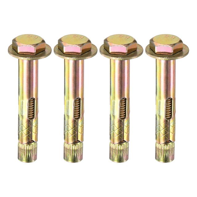 3 Boulons Hexagonaux à Bride M10x30mm Grade 10.9 - Acier Carbone, Marque Uxcell
