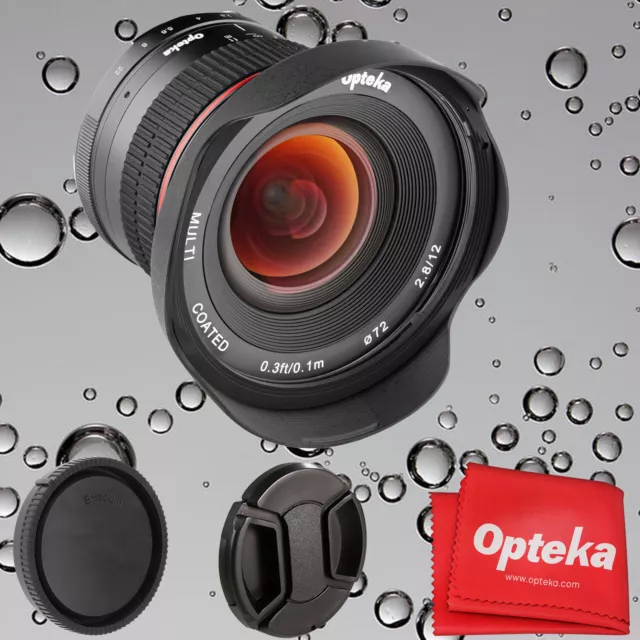 Opteka 12mm f/2.8 Ultra Wide Angle Lens for Panasonic DMC-GM1 GH4 GM5 GF7 G7