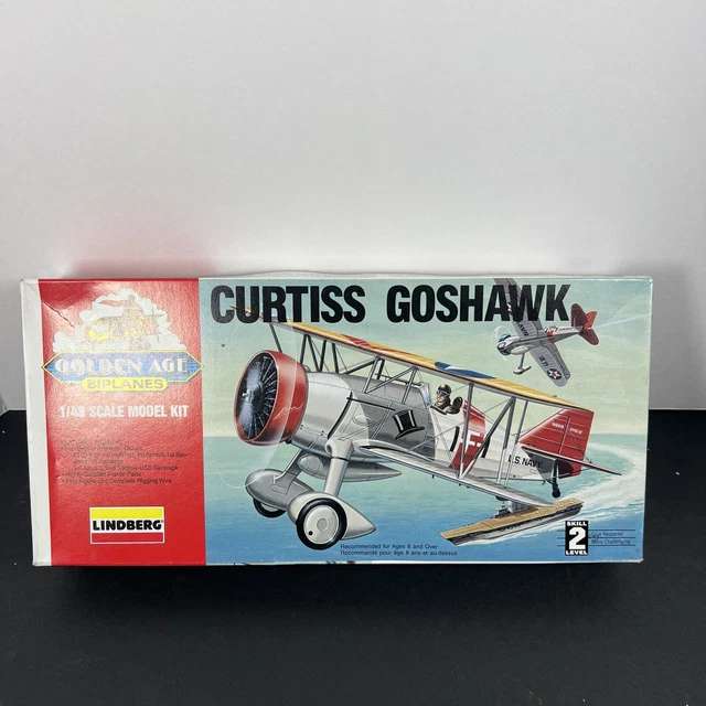 1/48 SCALE LINDBERG, Curtiss Goshawk Airplane Model Kit 72584 NEW 20.
