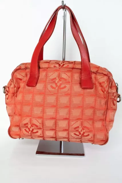 CHANEL NEW TRAVEL line Coco Mark A15970 Handbag Nylon Canvas