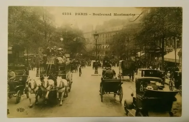 CPA / Old Paris Comic Montmartre Cars Anciennes (E7)