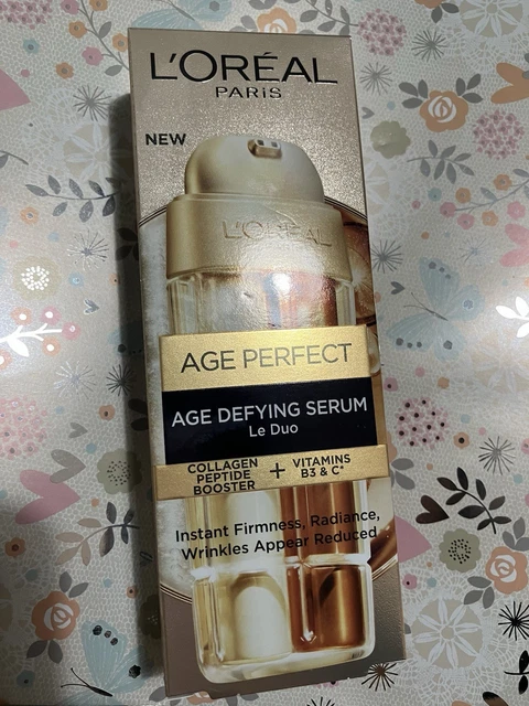 L'ORÉAL AGE PERFECT Age Defying Serum Le Duo Collagen Peptide Booster ...