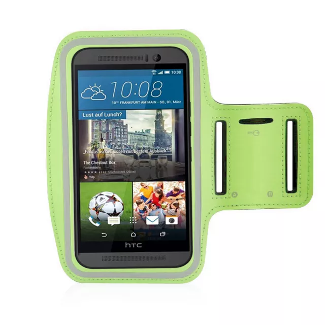 HTC One M9 Lime Green Sport Fitness Laufband Krawatte verstellbar