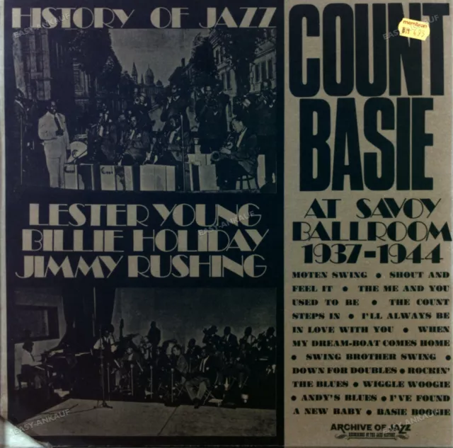 Count Basie - At Savoy Ballroom 1937-1944 LP 1971 (VG/VG) .