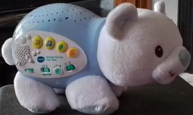 VTech Little Friendlies Starlight Sounds Bear, Soothing Baby Nightlight