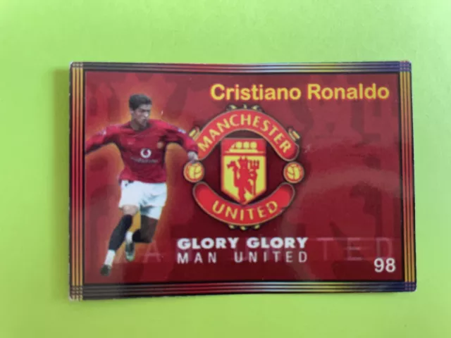 FOTO CALCIO CRISTIANO RONALDO # 98 MANCHESTER UNITED 6 x 4,5 CM