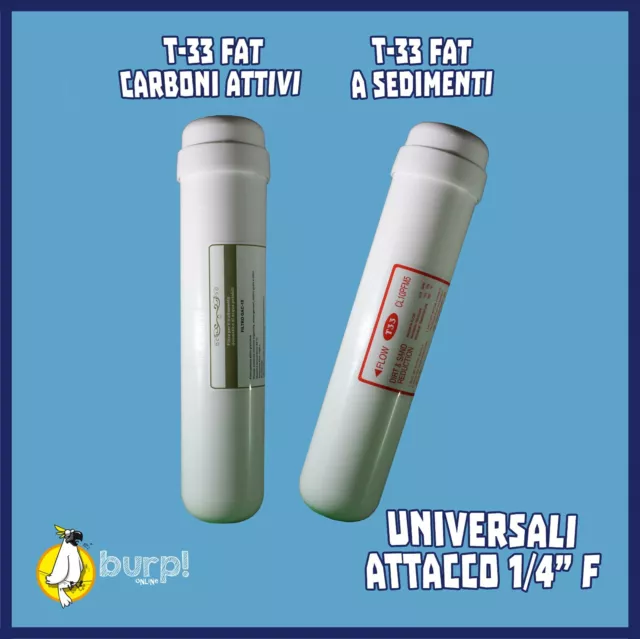 Filtri Universali Depuratore Acqua Osmosi Inversa T33 Big Sedimenti E Carboni