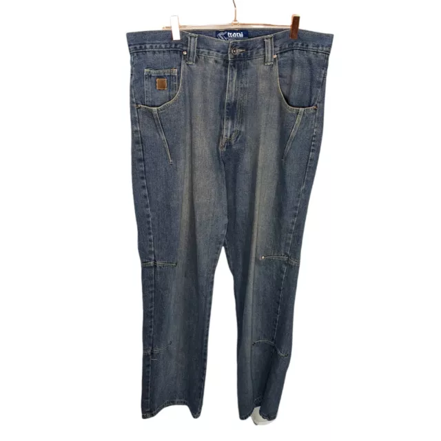 VINTAGE 90S KARL Kani Wide Leg Baggy Fit Tapered Denim Jeans 36 Actual ...