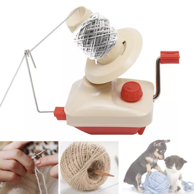 Hand Operated Knitting Roll String Yarn Fiber Wool Thread Ball Winder Holder UK