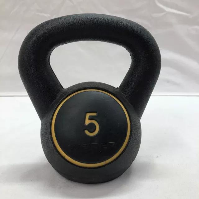 Weider 5 Lb Vinyl Kettlebell Weight Black Preowned