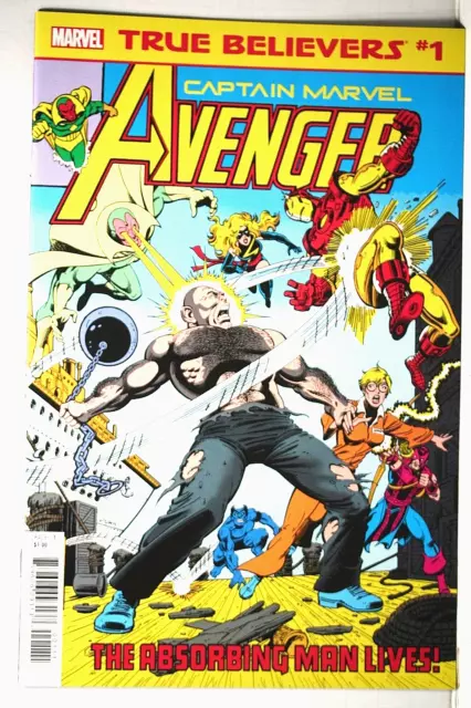 marvel true believers #1 captain marvel avenger the absorbing man lives
