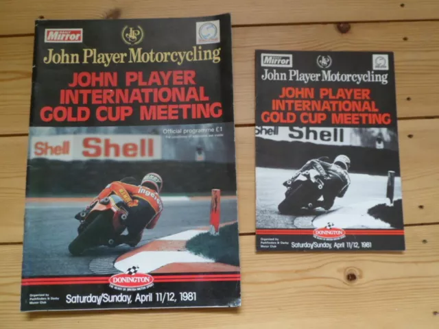 John Player International Gold Cup Road Races Programme 1981 Donington Park