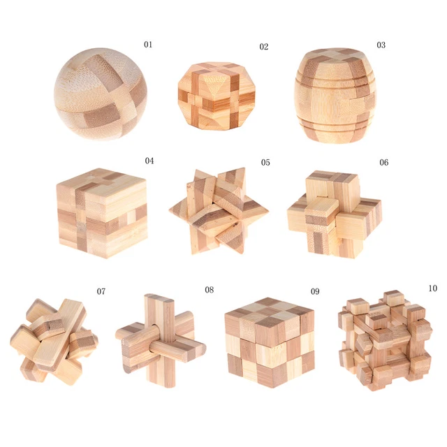 Puzzle Casse-tête En Bois Intelligent Jigsaw Lock - Jeu De Réflexion, Neuf, Certifié SGS