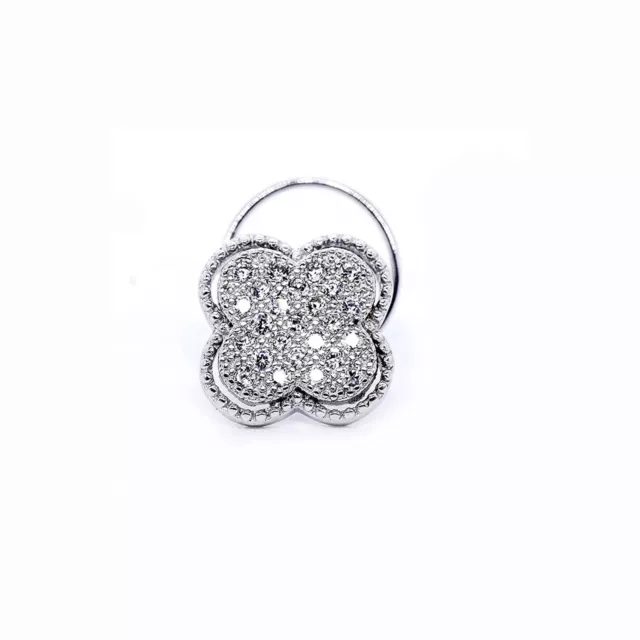 Pure 92.5 Sterlingsilber Kostüm Nase Anstecknadel mit Diamant Rhodium Für Damen