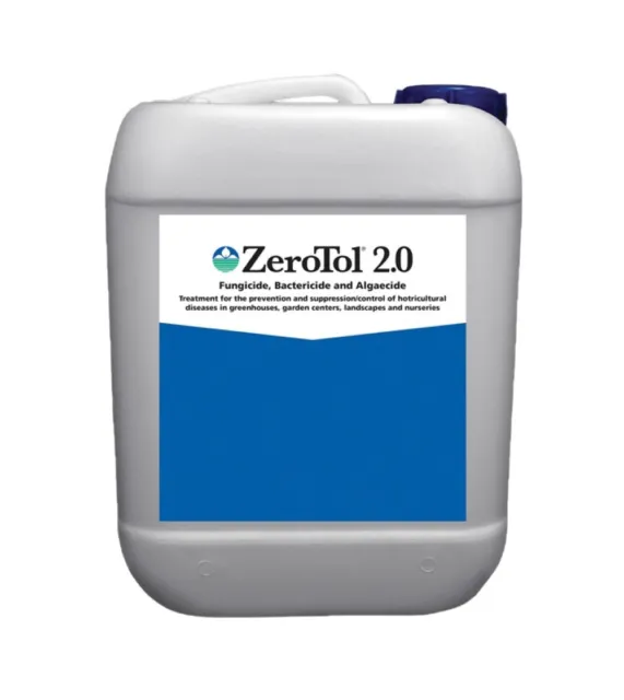 ZeroTol 2.0 Fights Algae Bacteria Fungi on Plants 2.5 Gal by BioSafe OMRI Listed