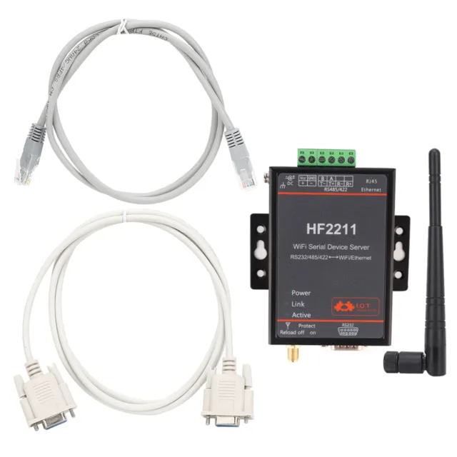 HF2211 Serial Server RS232/485/422 To WIFI Ethernet DTU Communication DC❤