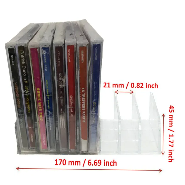 Clear Acrylic CD DVD Holder CD Storage Box CD Display Rack CD Stand Jewel Case 2