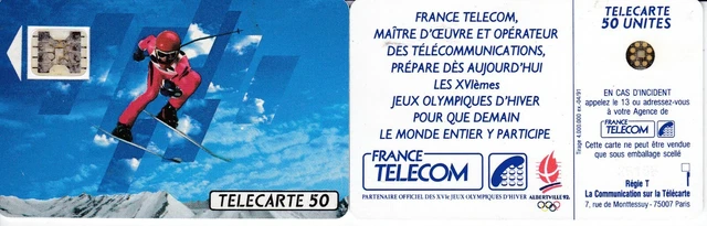 Télécarte France 120 Unités - Telecom Partenaire JO Hiver 92 - GEM - TB état