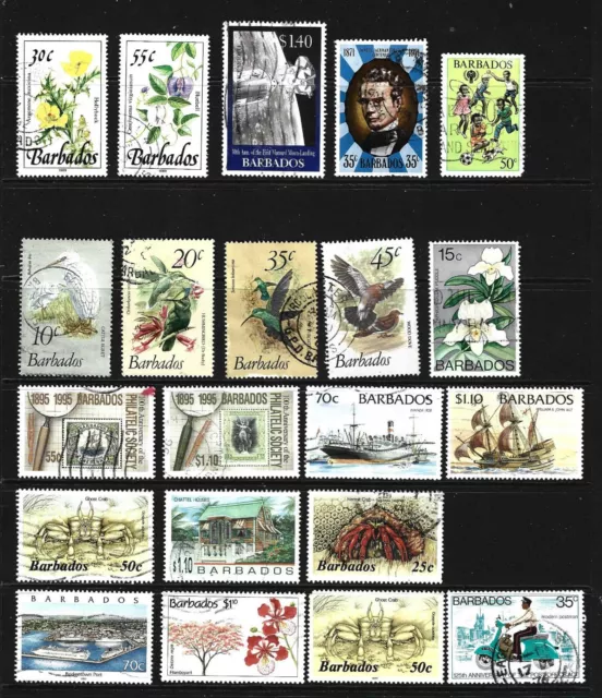 Barbados .. Collection of used postage stamps .. 13262