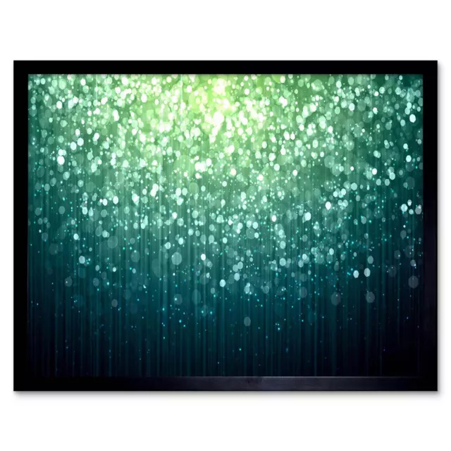 Paintings Pattern Illustration Green Sequin Sparkle Design 12X16 Framed Print