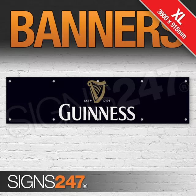 Guinness Harp Workshop PVC Banners EXTRA LARGE Sign Display Bar Man Cave