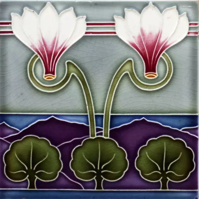 Ceramic Tile Art Nouveau Reproduction European Art Deco Azulejo Talavera Trivet