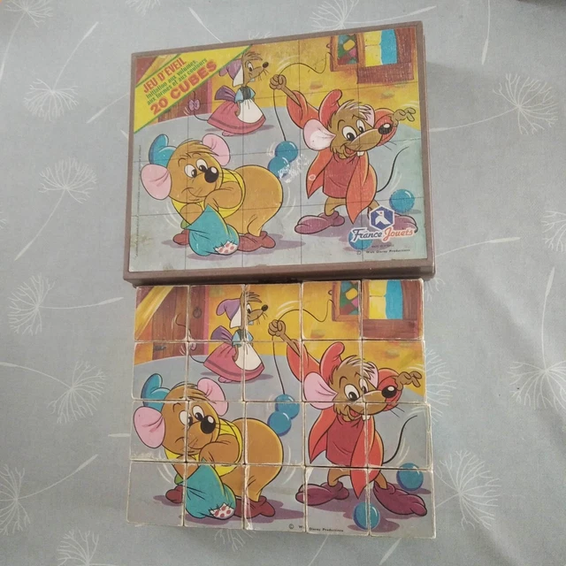 Jeu De Cubes Transatlantique – Paquebot France – Puzzles En Bois Vintage – France