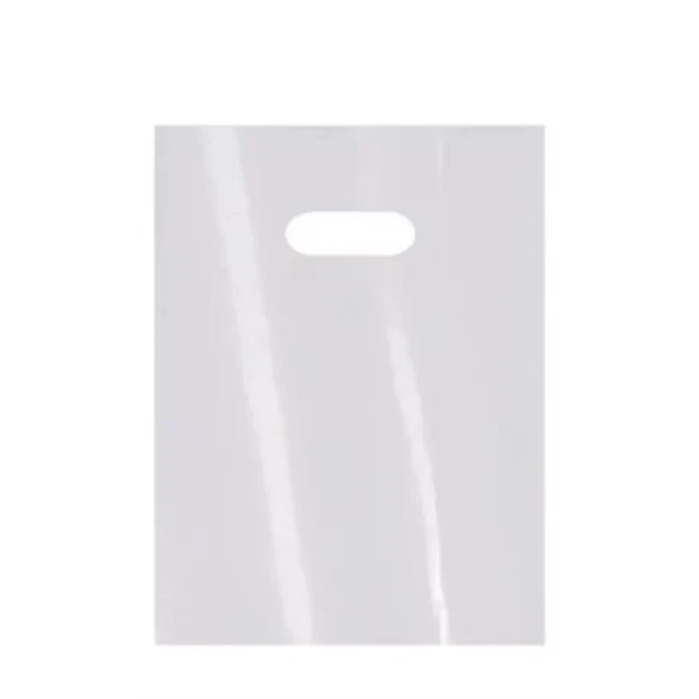 MT Products 9" x 12" White 1.25 Mil Plastic Merchandise Bags - Pack of 25