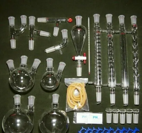 Organic Chemistry Full Kit Complete Set Laboratory Glassware Professional 24/40