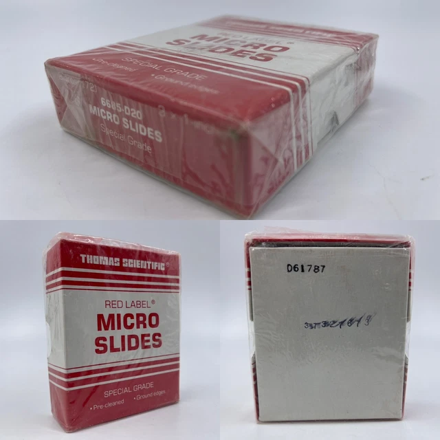 Thomas 2950WFC Red Label Microscope Slide, Frosted End, 0.96 to 1.06mm