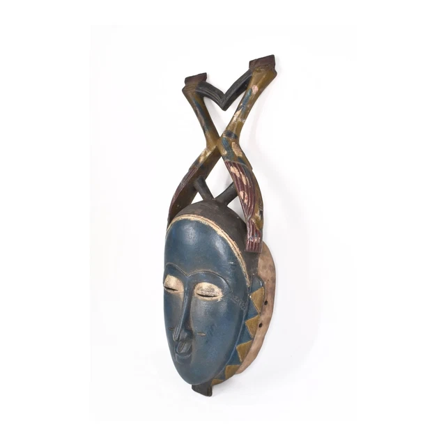 Guro Portrait Mask with Bird Figures Cote d'Ivoire